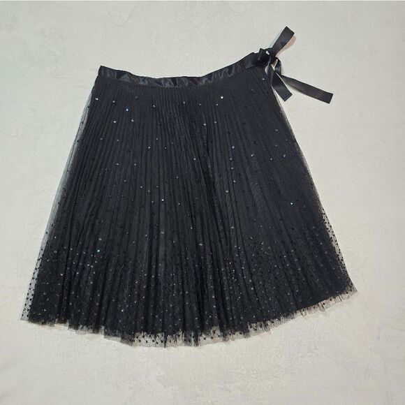 "Express" fun black skirt with sequins. Size  11/12 - Picture 3 of 11